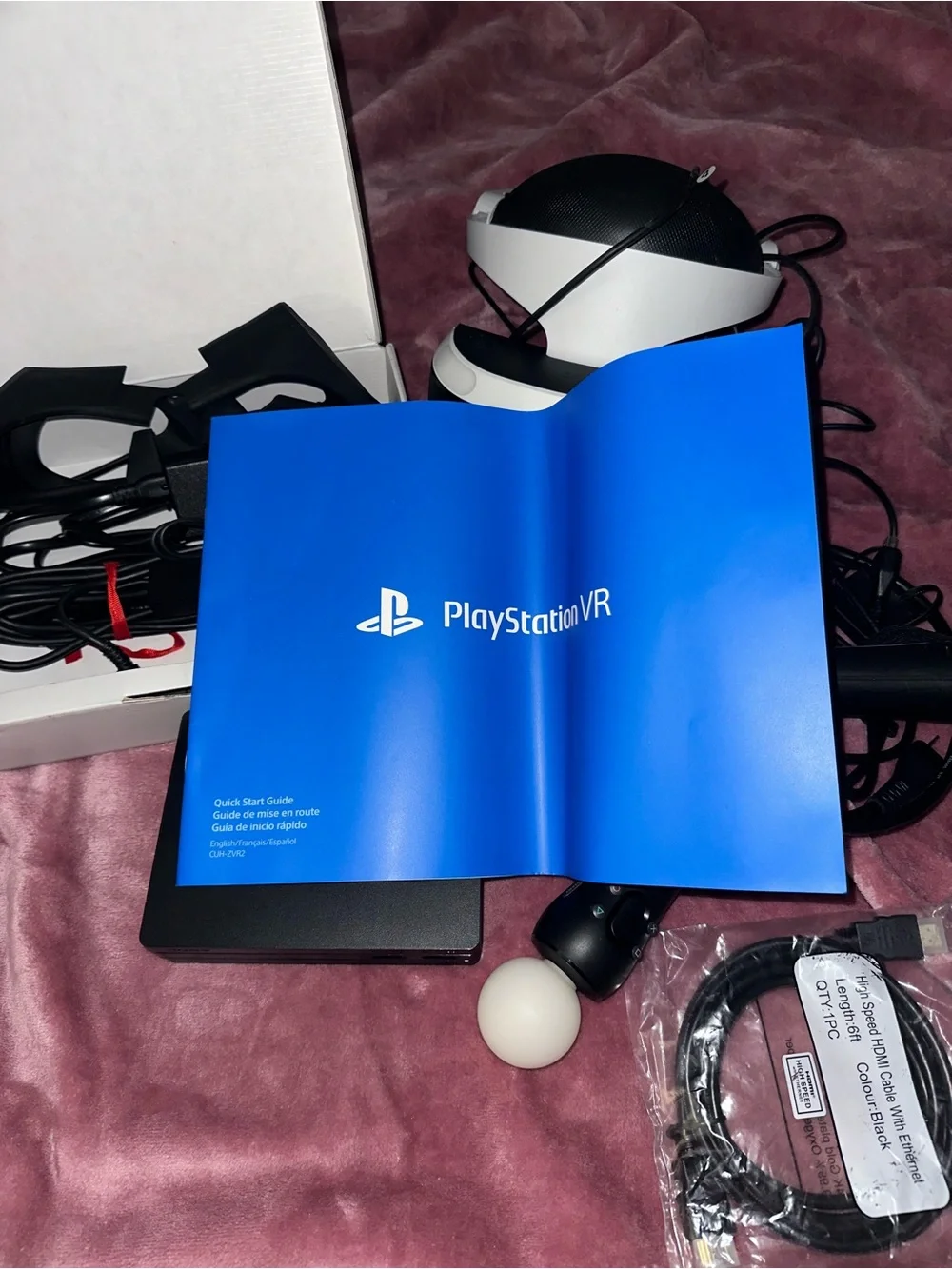 Sony PlayStation VR Headset - Black & White w/ Arm controllers